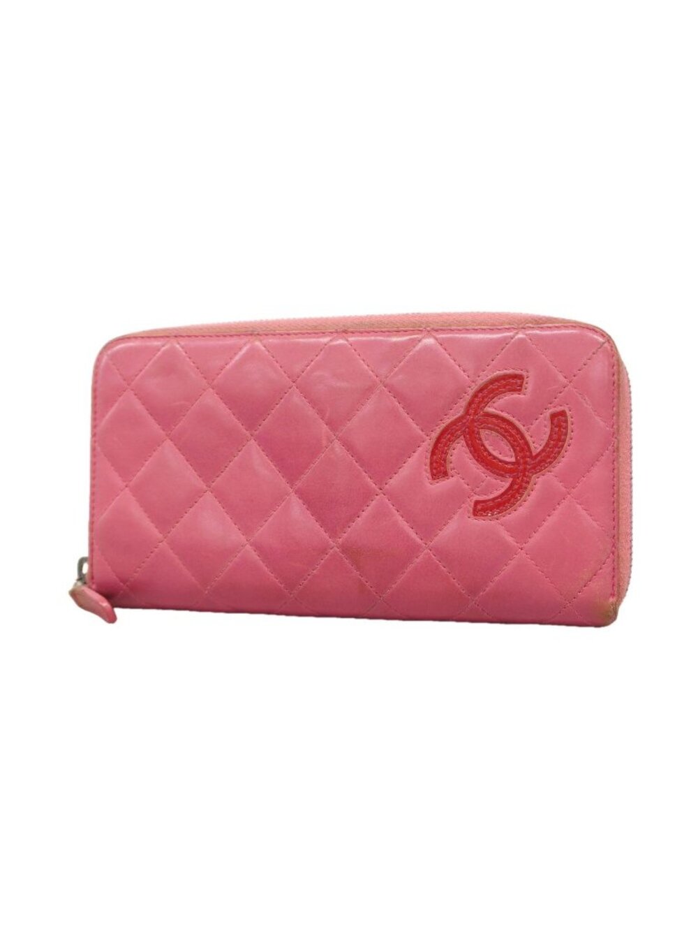 Chanel Wallet Simply CC Lambskin Pink Silver